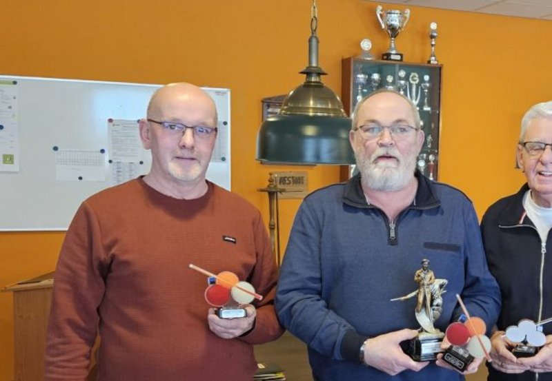03-02-26 Prijswinnaars Biljartvereniging De Bolster. Foto: Biljartvereniging "De Bolster"