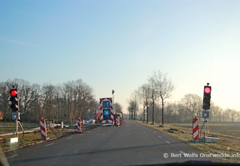 22-01-26 Werkzaamheden aan de Kampweg. Foto: Bert Wolfs Onstwedde.info