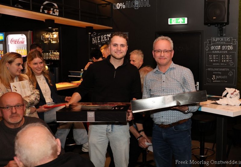 17-03-26 Rectificatie! Dit zijn de winnaars van de Muziekquiz bij de Onstwedder Boys afgelopen zaterdag. Foto: Freek Moorlag Onstwedde.info