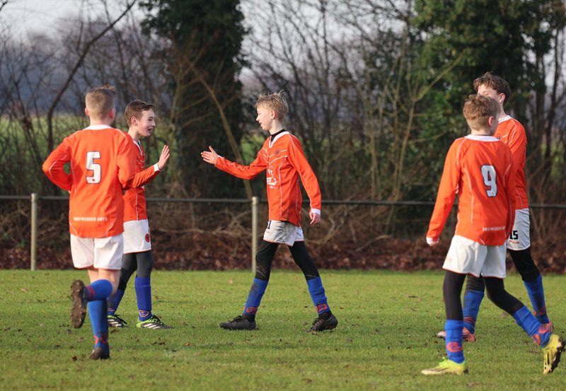 20-01-26 Onstwedder Boys jo14-1 - GRC jo14-1; eindstand 1 - 9. Foto: Freek Moorlag Onstwedde.info