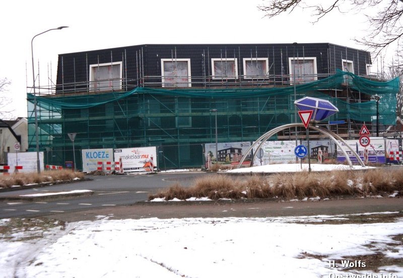 05-02-26 Het appartementencomplex De Kroonstee in vergevorderd stadium. Foto: H. Wolfs Onstwedde.info